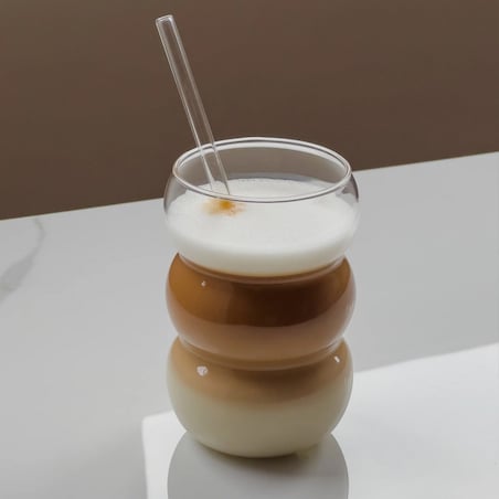 Szklanka 550ml Bubble 1 szt do kawy latte long drinków SZK202