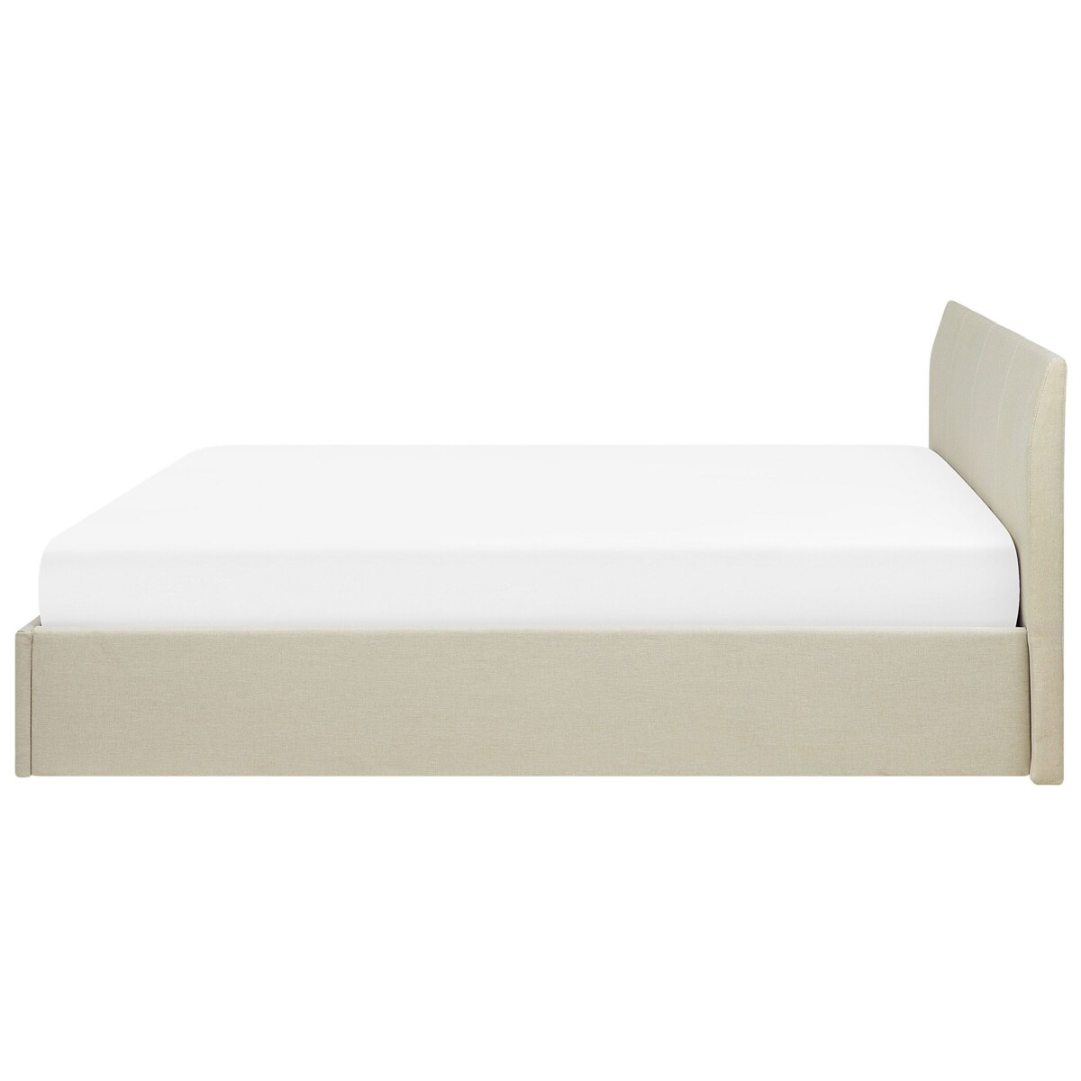 Łóżko z pojemnikiem ORBEY 180 x 200 cm Jasnobeżowy