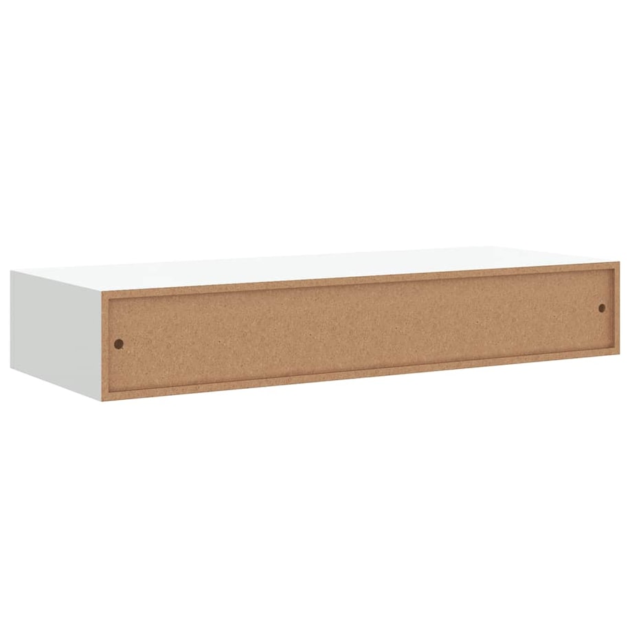 vidaXL Półka ścienna z szufladą, biała, 60 x 23,5 x 10 cm, MDF