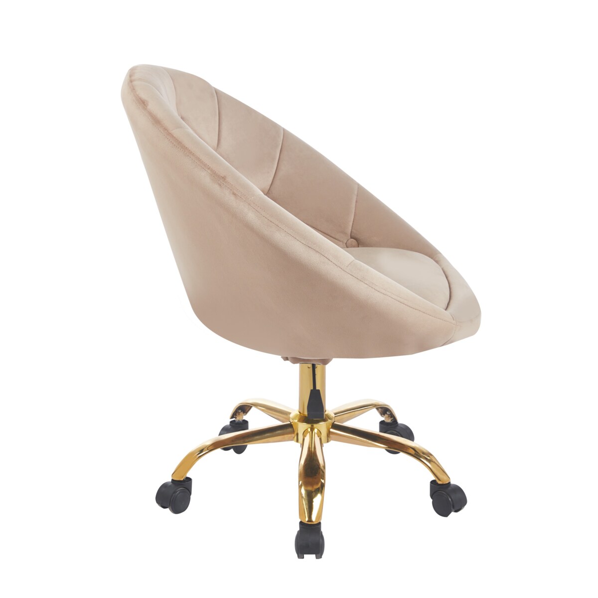 Fotel podnoszony ELEGANCKI obrotowy WELUR na kółkach RUNDO beżowy JUMIhome