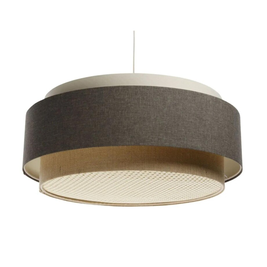 Lampa wisząca ERUTAN DUDU RATTAN kremowa/szara/beżowa