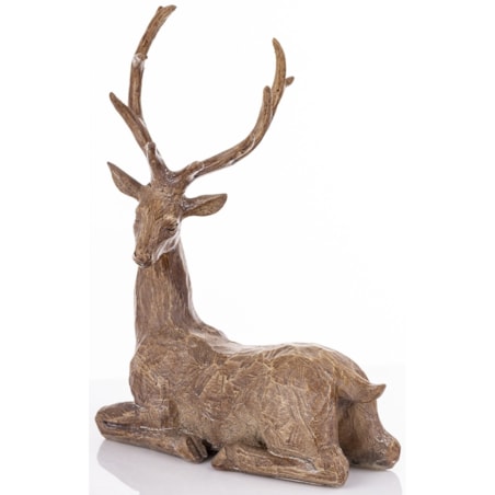 Figurka - leżący jeleń z tworzywa sztucznego 34x15x26 cm SASEUM-4