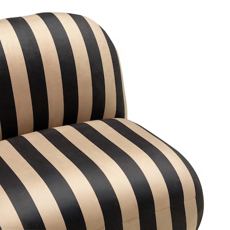 Fotel obrotowy 73x85x85 cm TENNO brązowo-czarne pasy