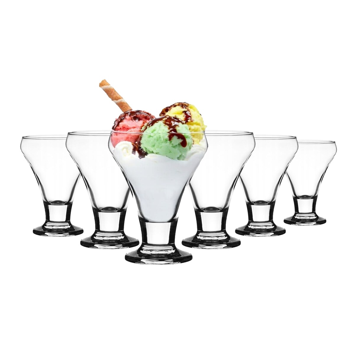 Szklany pucharek do deserów lodów Glasmark 290 ml 6szt Pucharki Zestaw Komplet