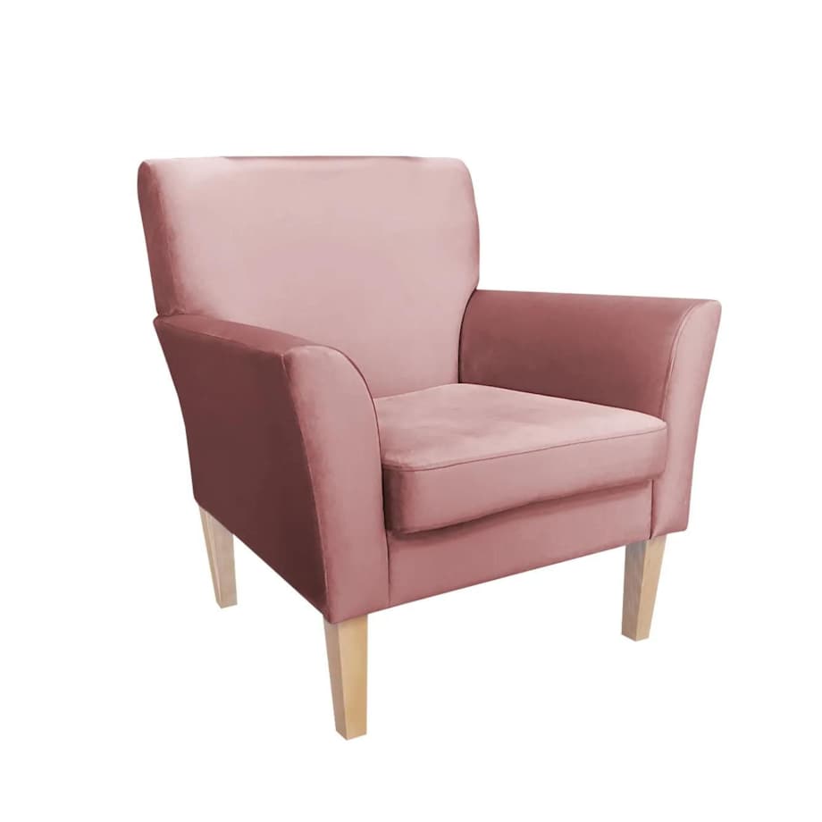 Fotel PIRO MG VELVET różowy