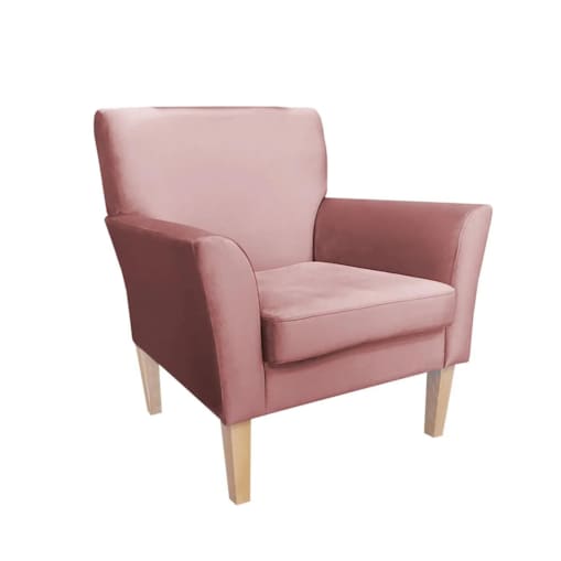 Fotel PIRO MG VELVET różowy