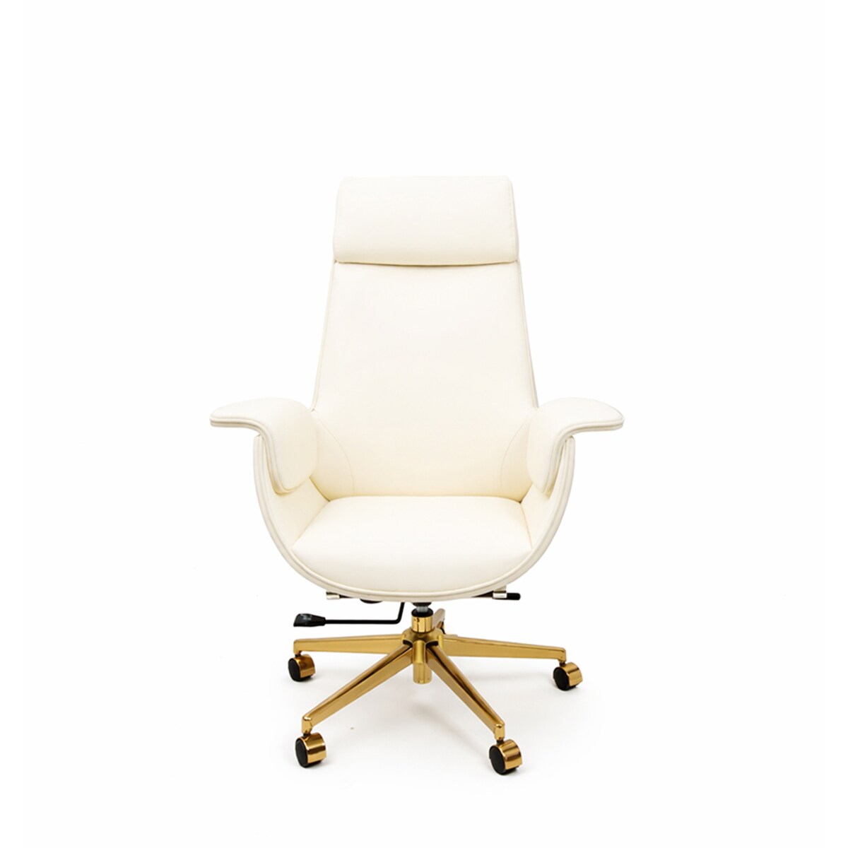 Fotel biurowy ADMIRAL beżowy złota podstawa