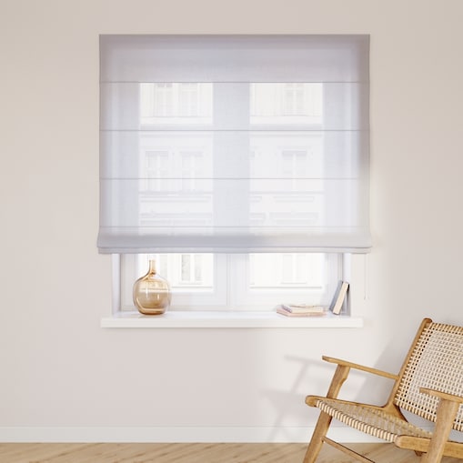 Roleta rzymska Capri 120x150 prześwitująca biała