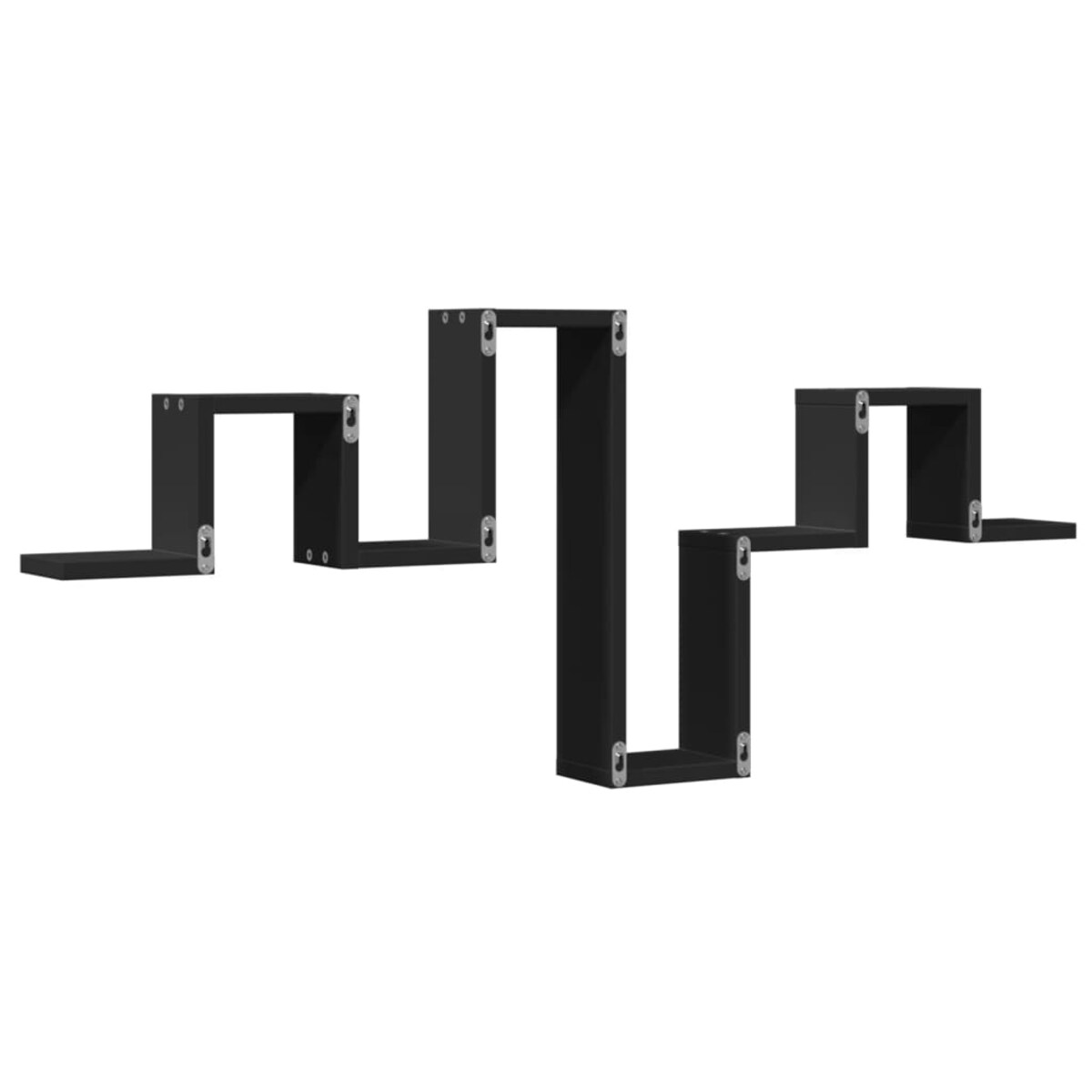 vidaXL Półka wisząca, czarna, 104,5x10x43 cm, materiał drewnopochodny