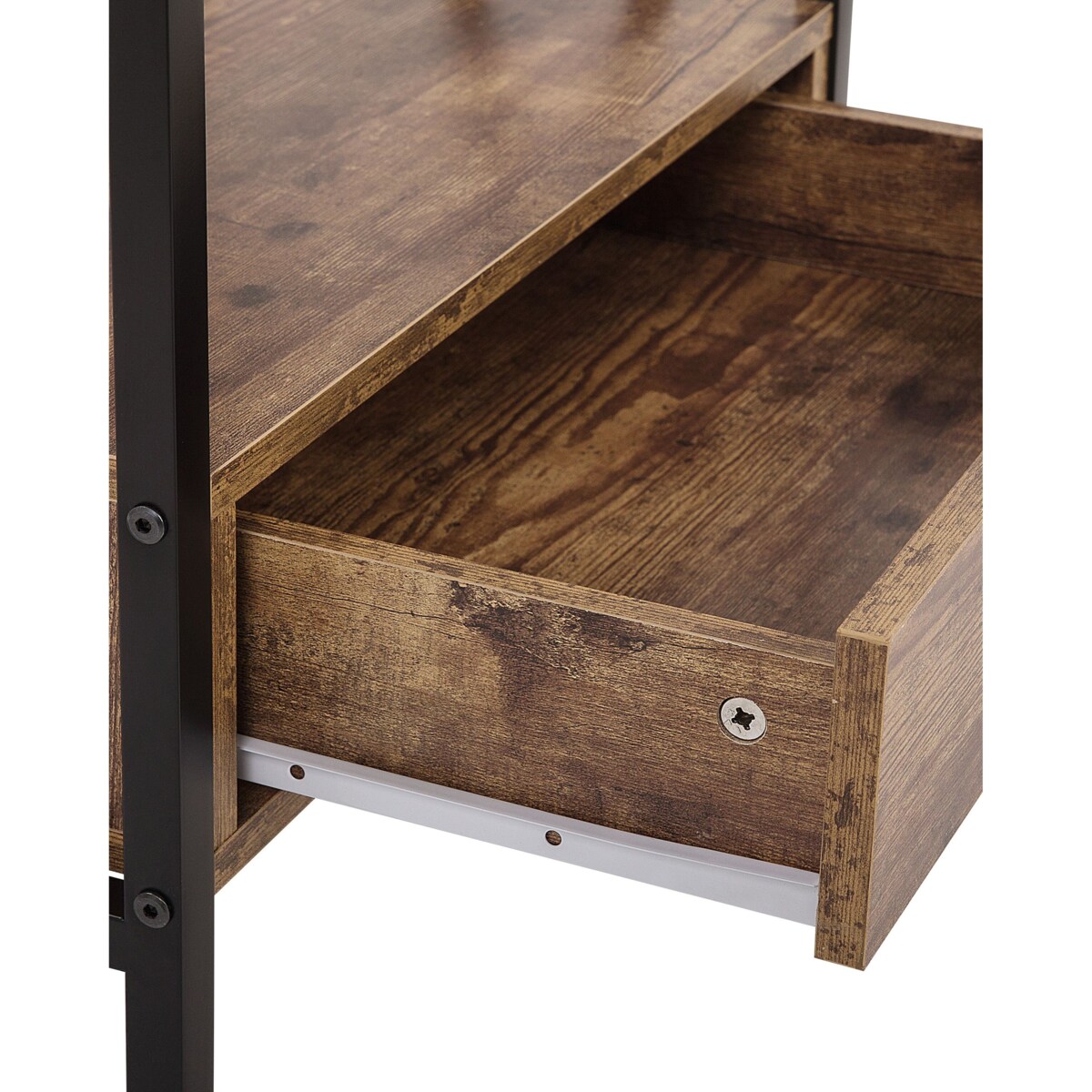 Regał 3 półki ciemne drewno KEENE