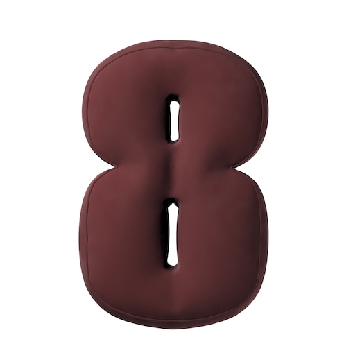 Poduszka Cyferka 8, bordowy, 25 x 40 cm, Posh Velvet