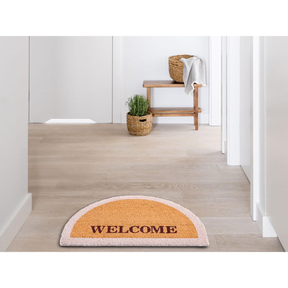 Wycieraczka BUHI Naturalny 45 x 75 cm Napis Włókno kokosowe