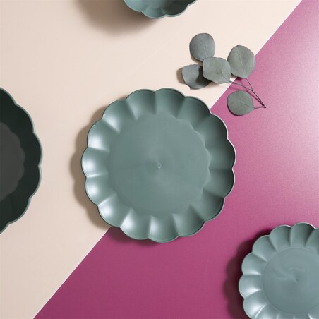 TALERZ OBIADOWY Iris 25,5 cm szary ciemny Z TWORZYWA PP