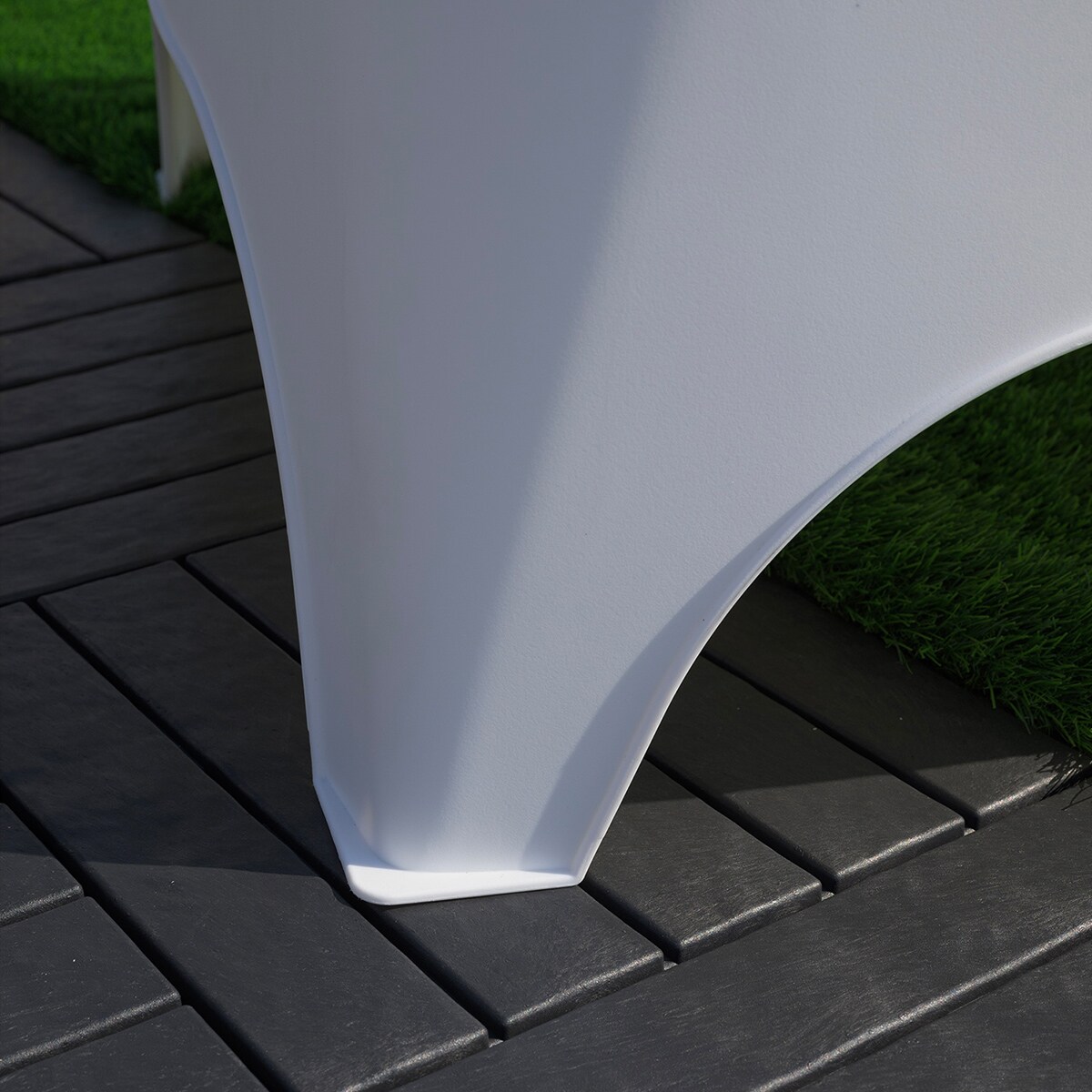 Fotel ogrodowy wypoczynkowy Dumbo na taras, balkon biały