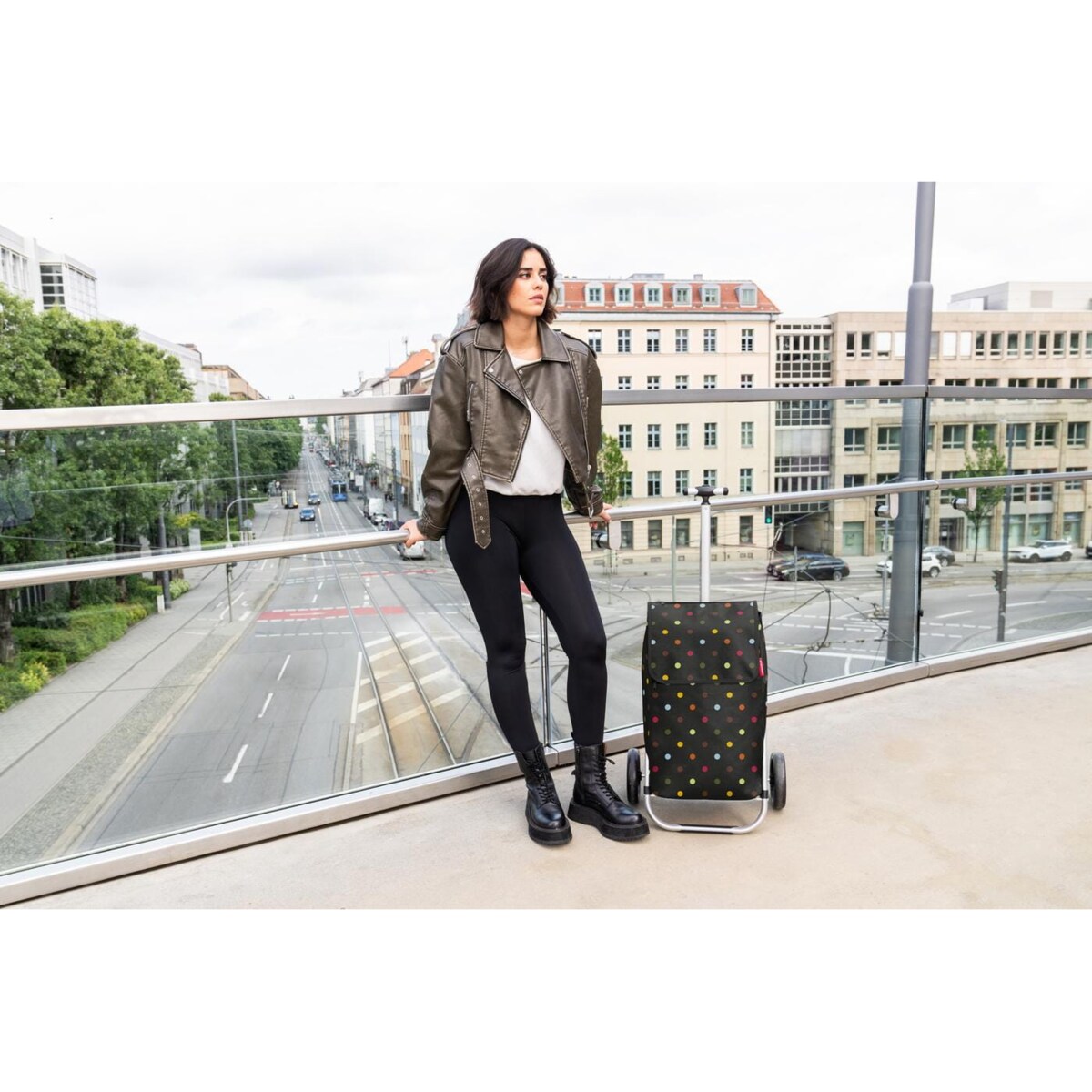 Wózek SHOPPING TROLLEY, dots