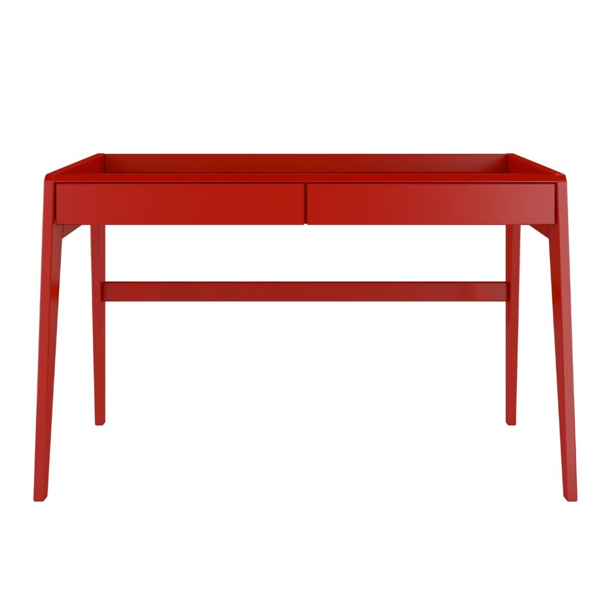 Drewniane bukowe biurko / toaletka z szufladami Visby LISA / kolor bordowy