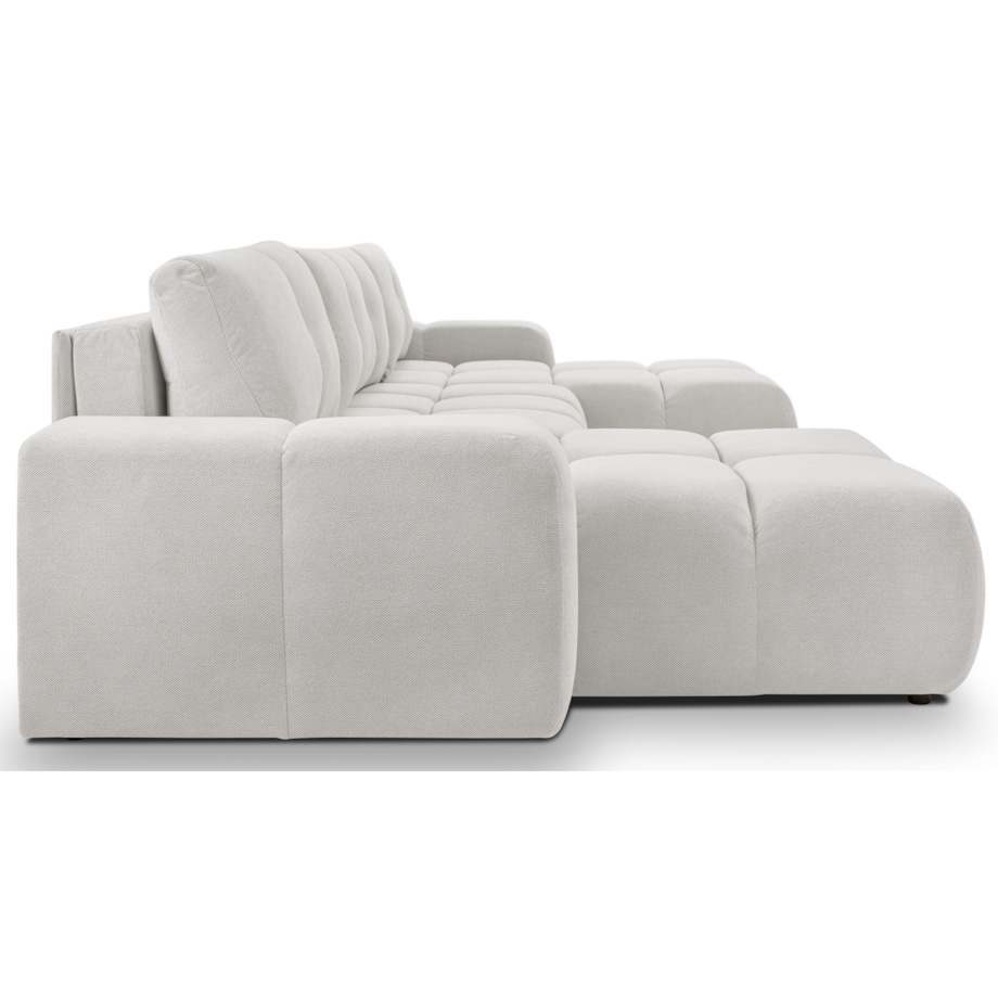 Nowoczesny Narożnik U SOHI z funkcją spania, Curio 80 - Jasny szary