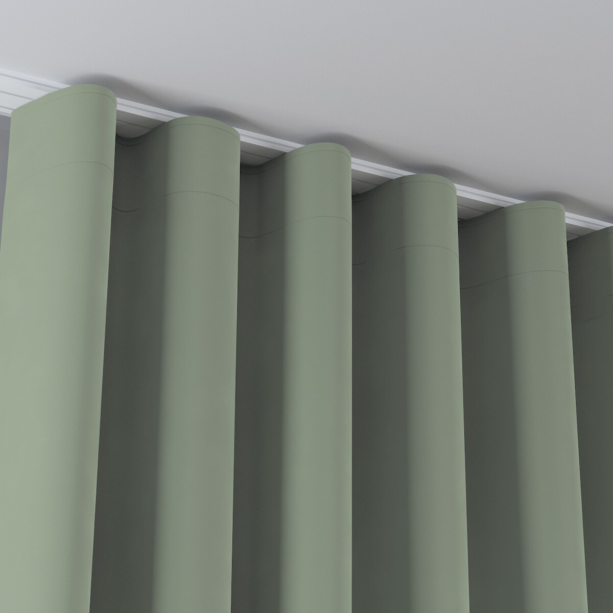 Zasłona na taśmie wave 130x245 szałwiowy