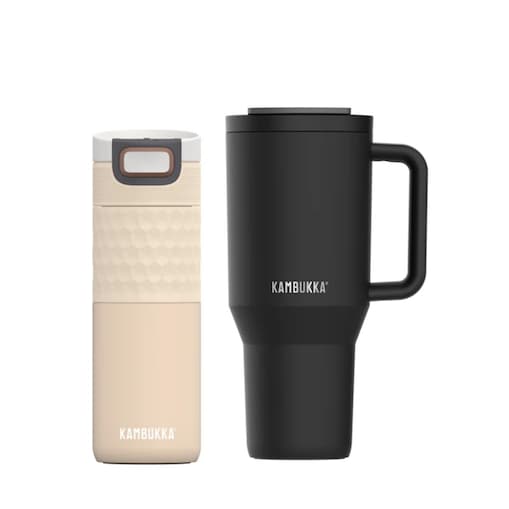 Kubek termiczny Rio Night Rider + Etna Grip Barely Beige Zestaw Kambukka Cortado