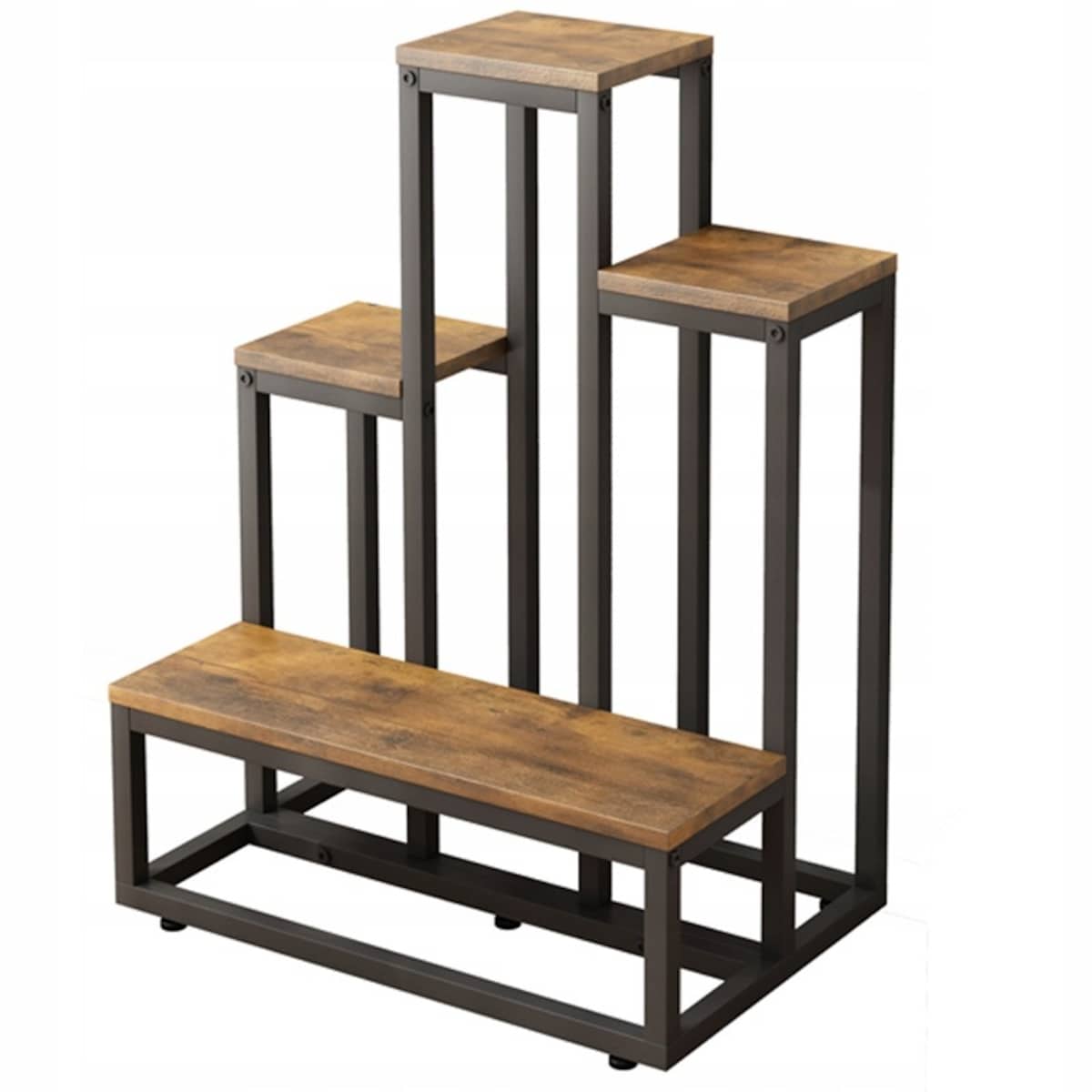 Kwietnik stojący industrialny stojak na kwiaty rustykalny loft półki 67 cm