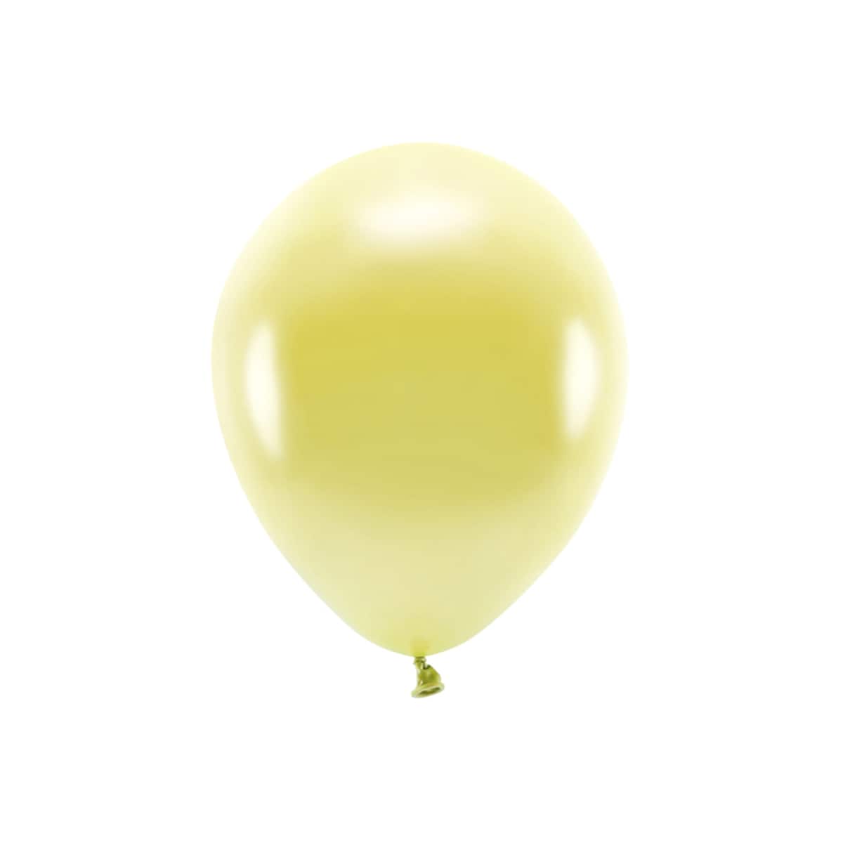 Balony Eco 30cm metalizowane, jasny żółty (1 op. / 10 szt.)