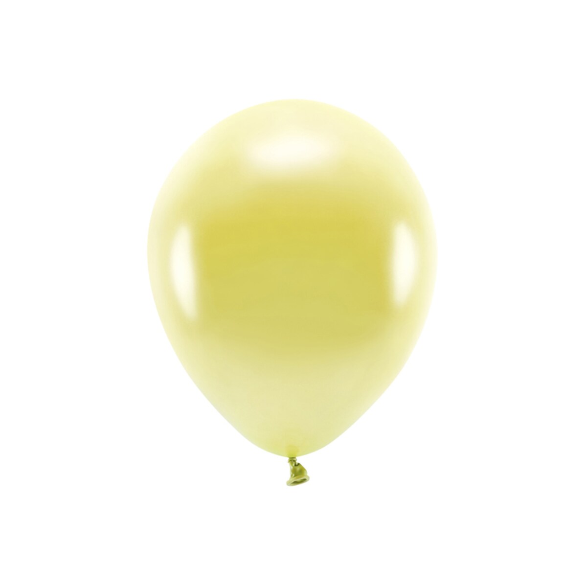 Balony Eco 30cm metalizowane, jasny żółty (1 op. / 10 szt.)