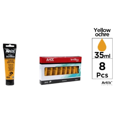 farba akrylowa yellow ochre artix pp639-05, 35ml