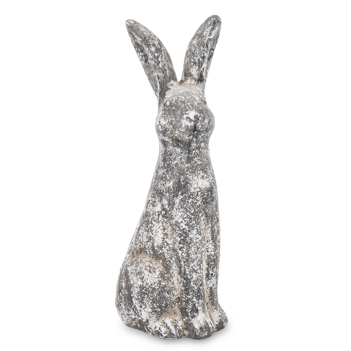 Dekoracja - cementowy szary królik wysoki 50x20x15 cm LEPORO