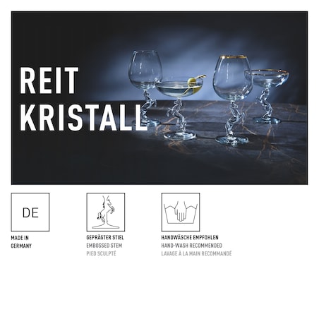 Ritzenhoff Kieliszek do wina kryształ rzeźbiony Reitkristall motyw koń wersja premium