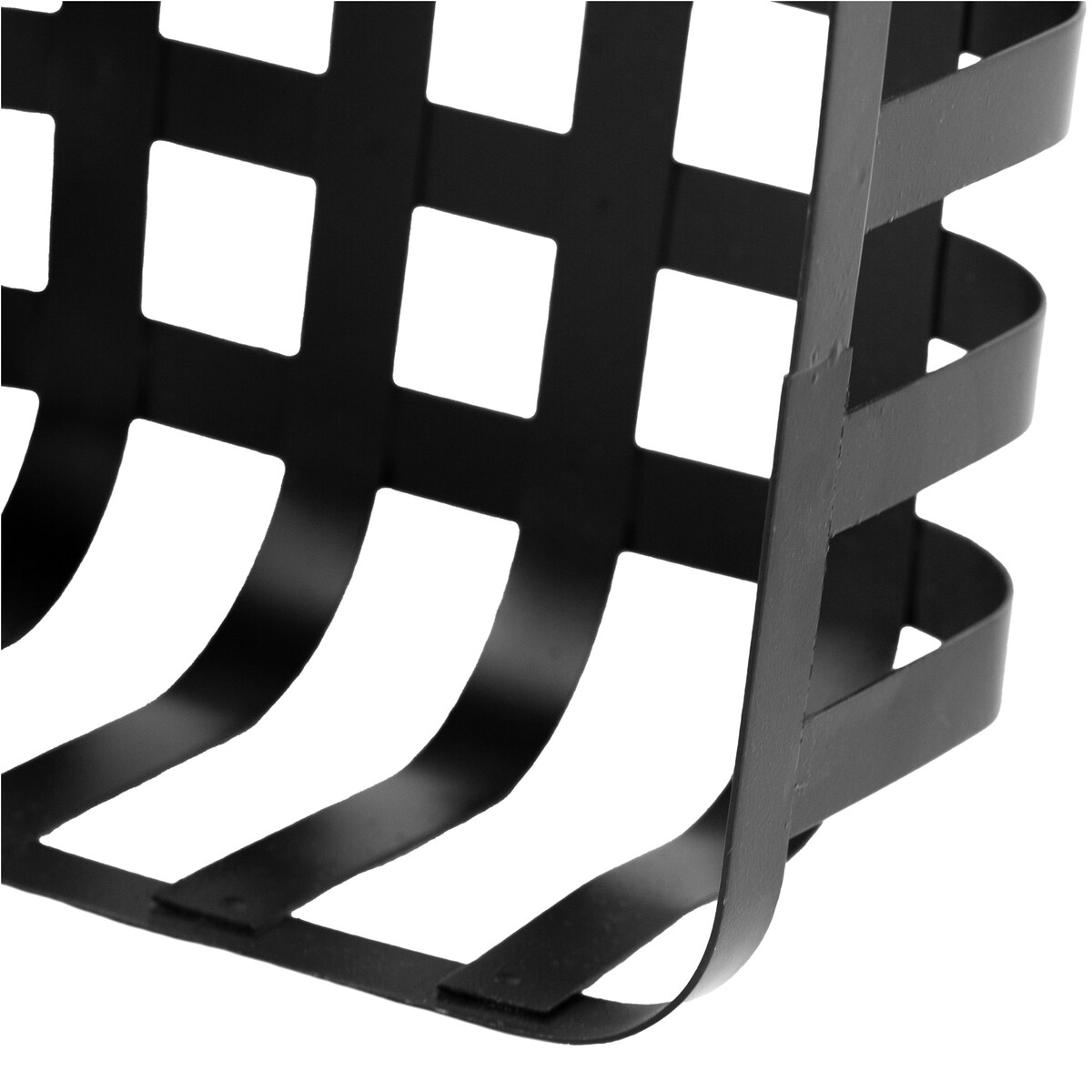 Koszyk Na Owoce Warzywa Pleciony Metalowy 20X20X10 Cm Dekoracja Czarny
