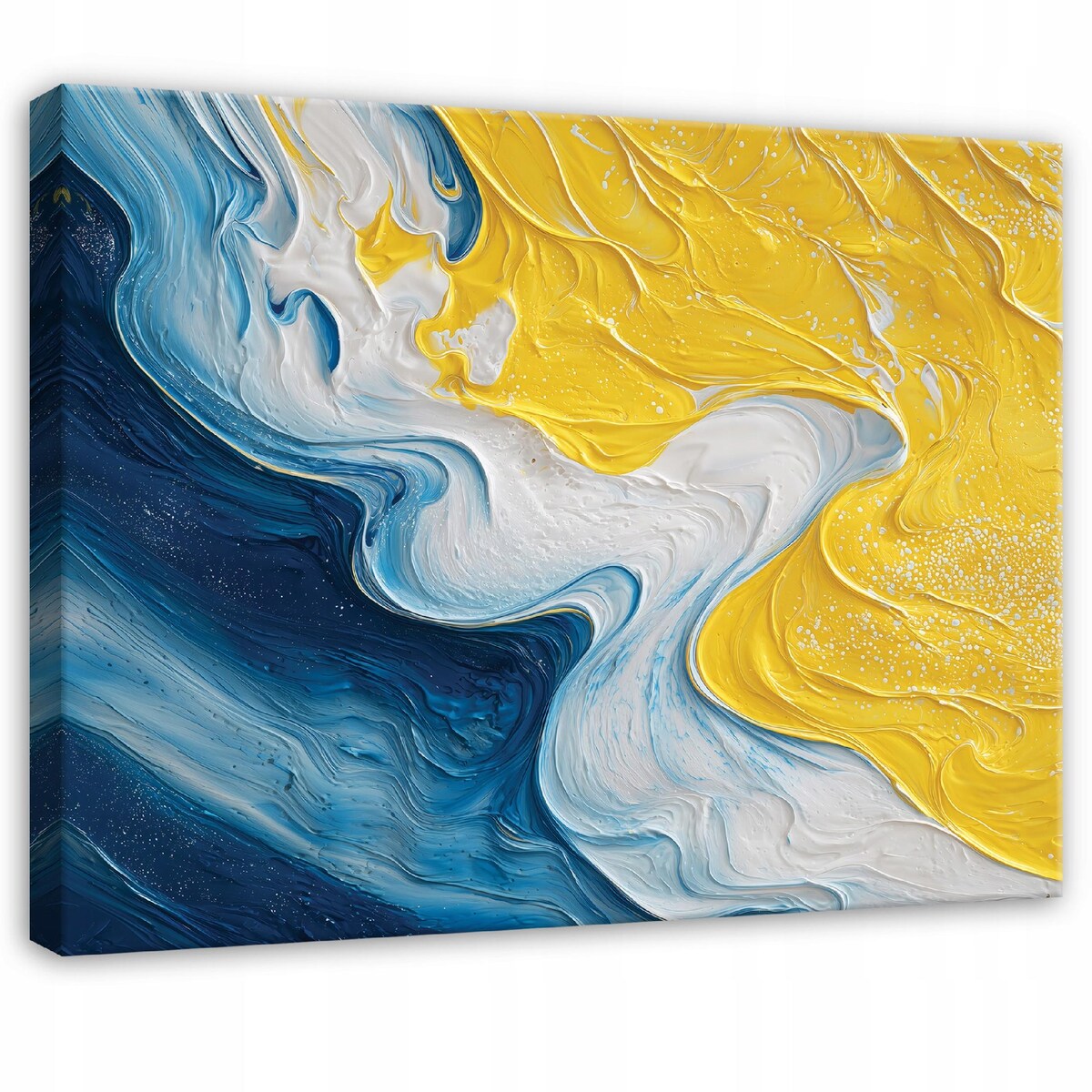 Obraz Do Sypialni Salonu Na Płótnie Abstrakcja Loft Niebieski 60x40