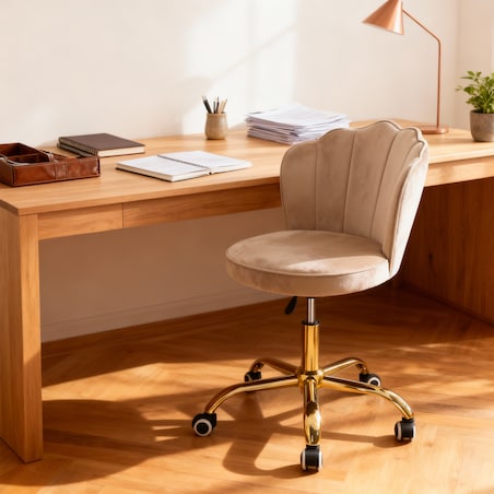Fotel biurowy NULA obrotowy beżowy