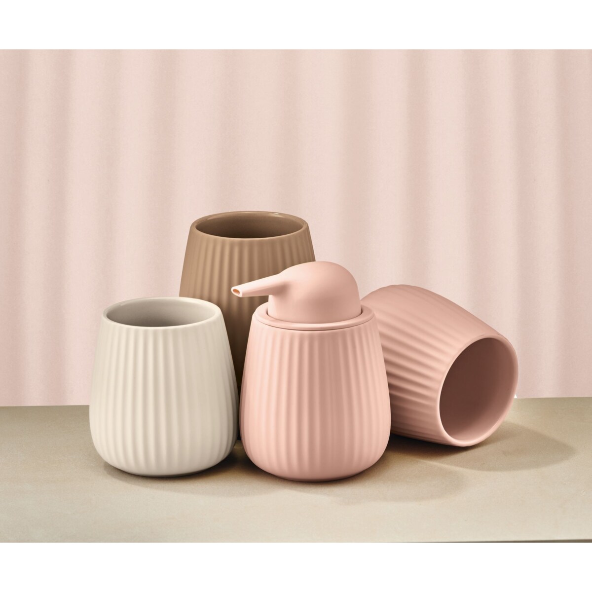 Kleine Wolke Groove Szczotka WC ze stojakiem naturalny beż