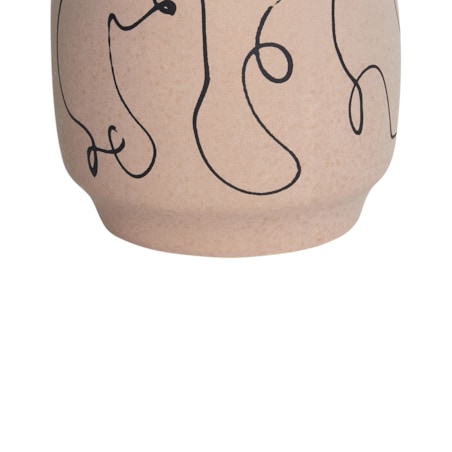 Kamionka Wazon na kwiaty 20 cm Beżowy Czarny SKATE