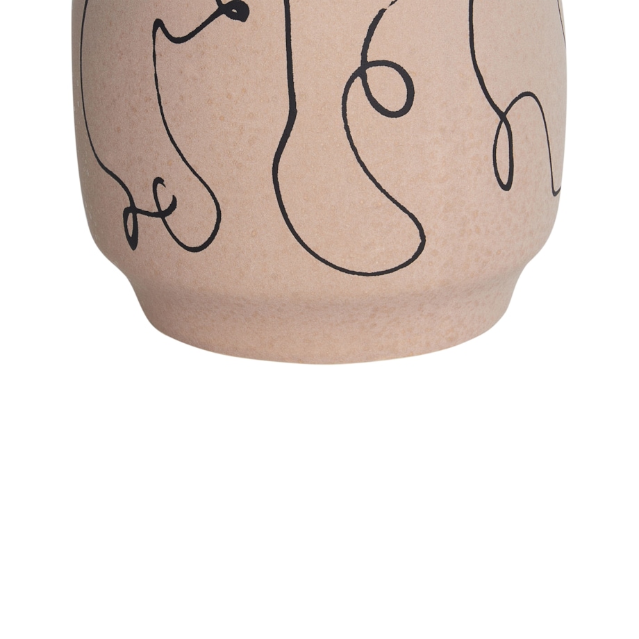 Kamionka Wazon na kwiaty 20 cm Beżowy Czarny SKATE