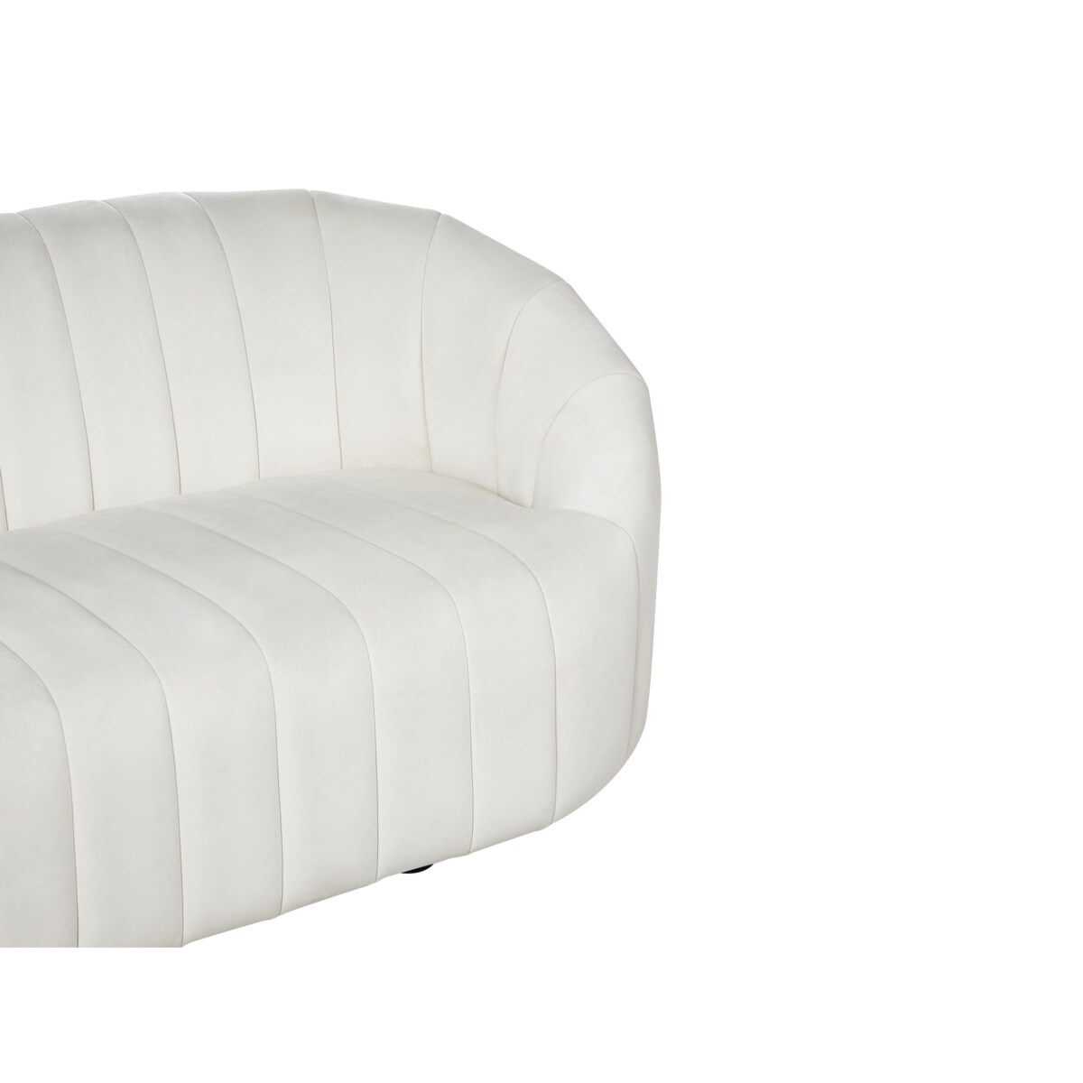 Sofa 2-osobowa welurowa złamana biel MALUNG