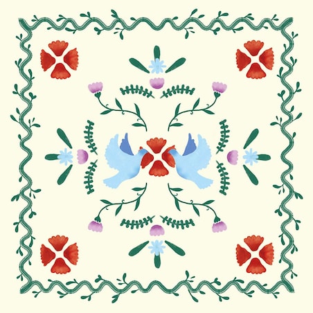 Poduszka świąteczna - Zimowy wieniec 45x45 cm