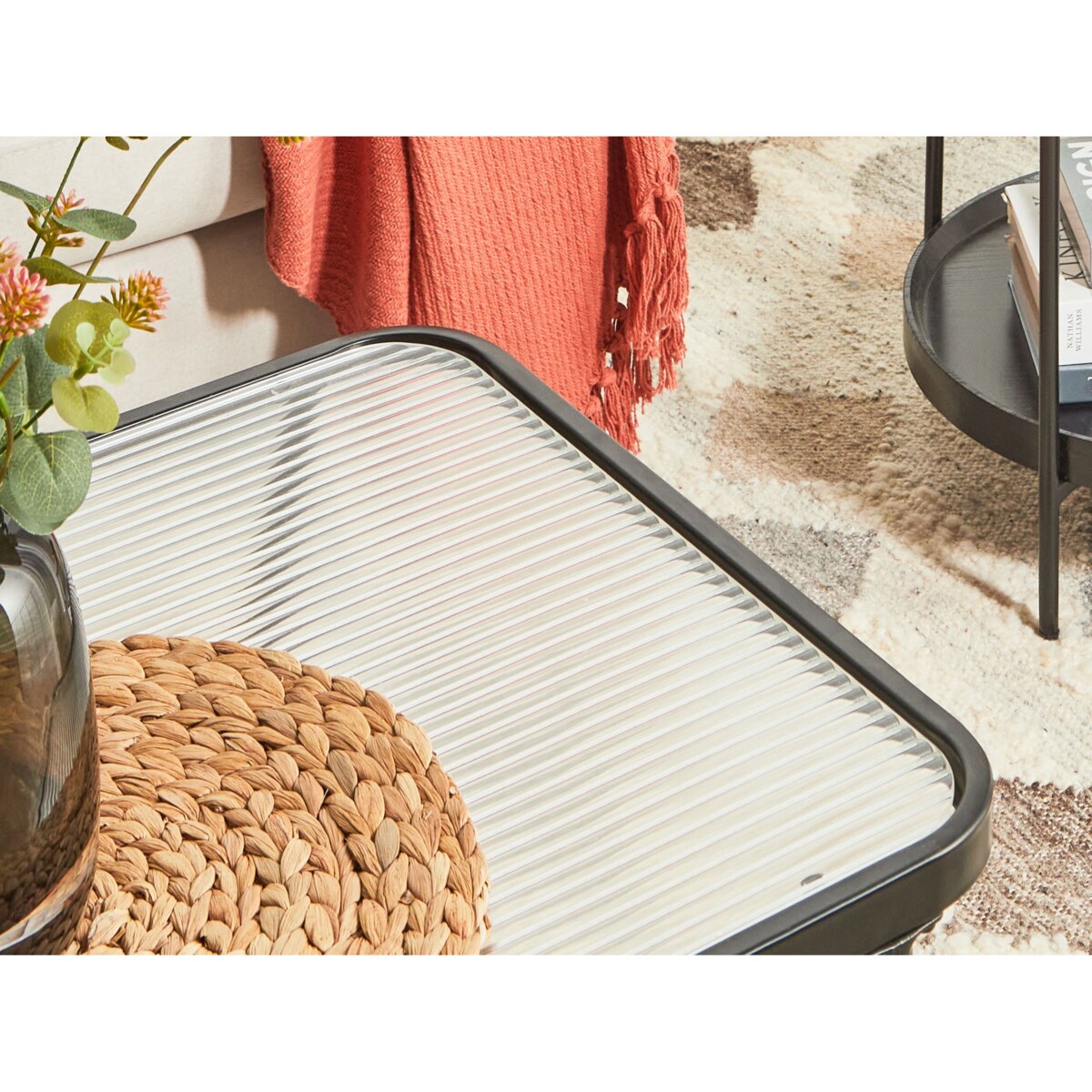 Stolik kawowy Szkło hartowane Czarny BLAIR