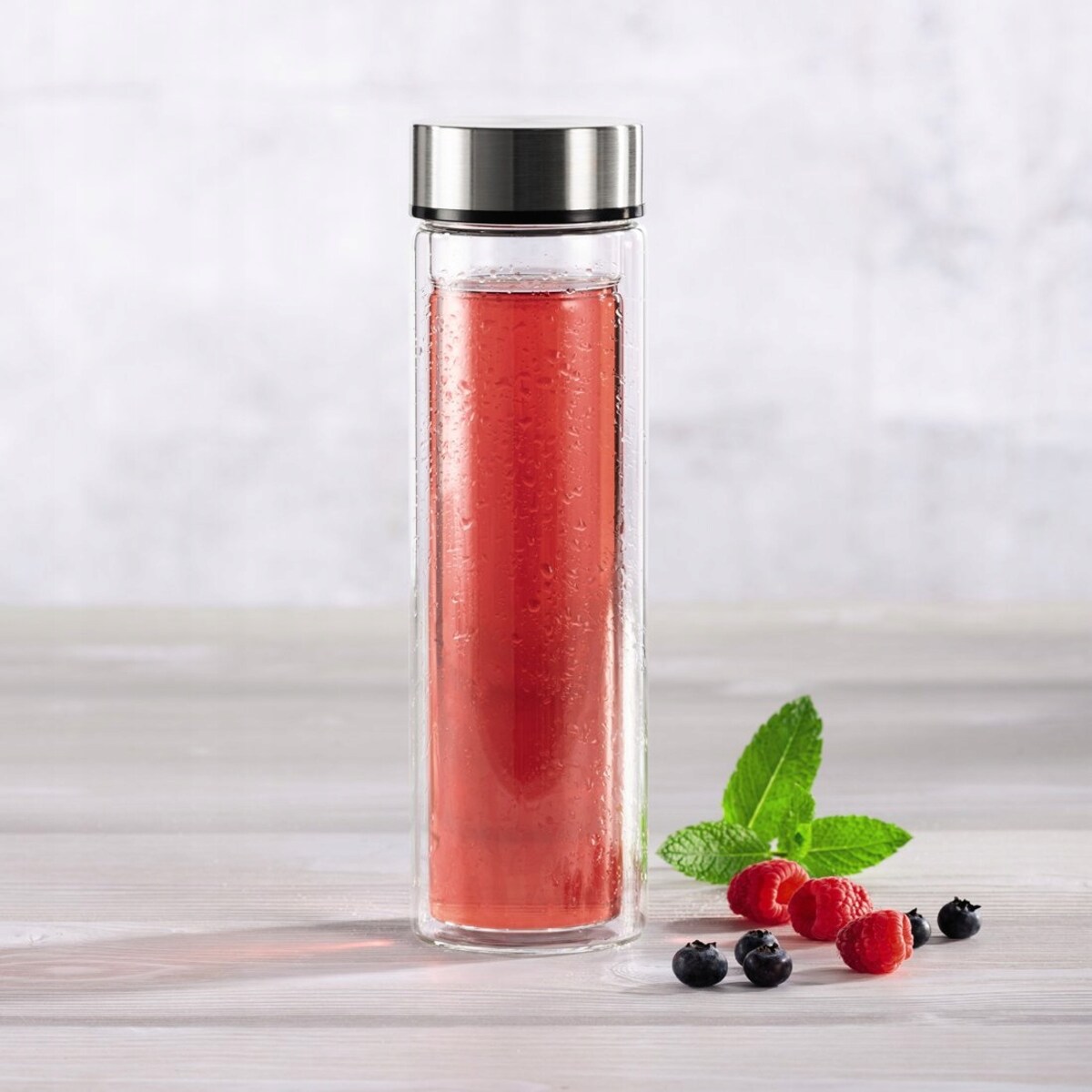 XAVAX Butelka na wodę herbatę szklana z sitkiem