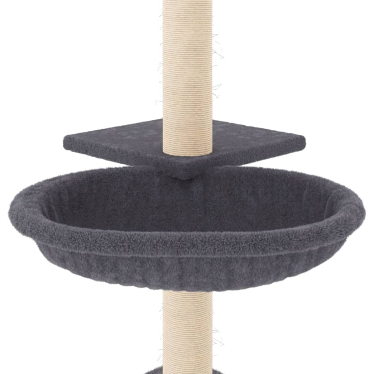 vidaXL Drapak dla kota z sizalowymi słupkami, ciemnoszary, 72 cm