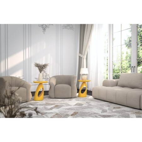 Stolik drewniany różne kolory Island, kolor żółty