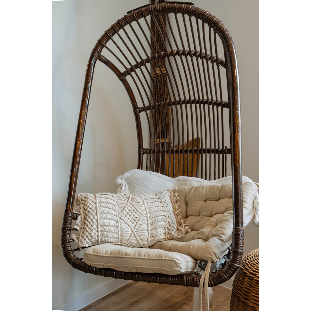 Poduszka dekoracyjna bawełniana MACRALINA, makrama, 30 x 50 cm