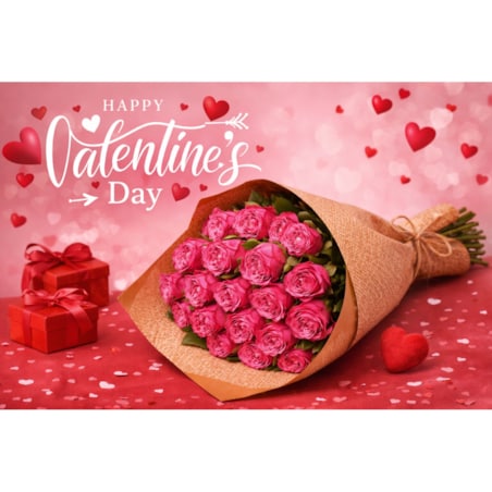 Bukiet róż Country Blue – 25 sztuk, wysokość 40-45 cm (Ekwador)