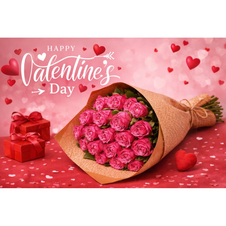 Bukiet róż Country Blue – 25 sztuk, wysokość 40-45 cm (Ekwador)