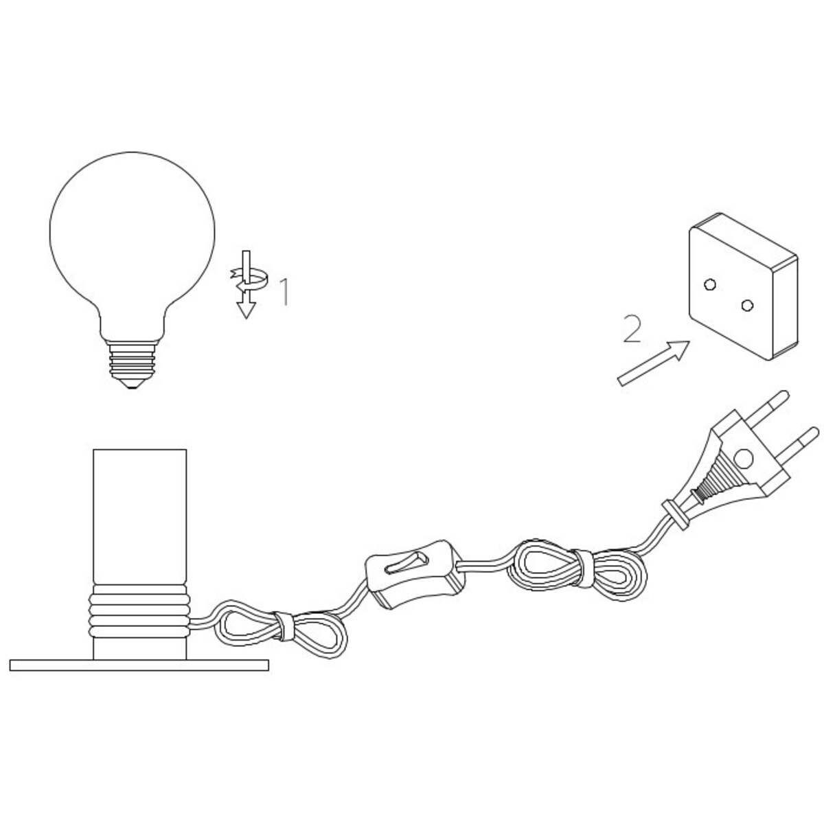 Loftowa LAMPKA stołowa MARIT 45576/01/02 Lucide metalowa LAMPA stojąca mosiądz