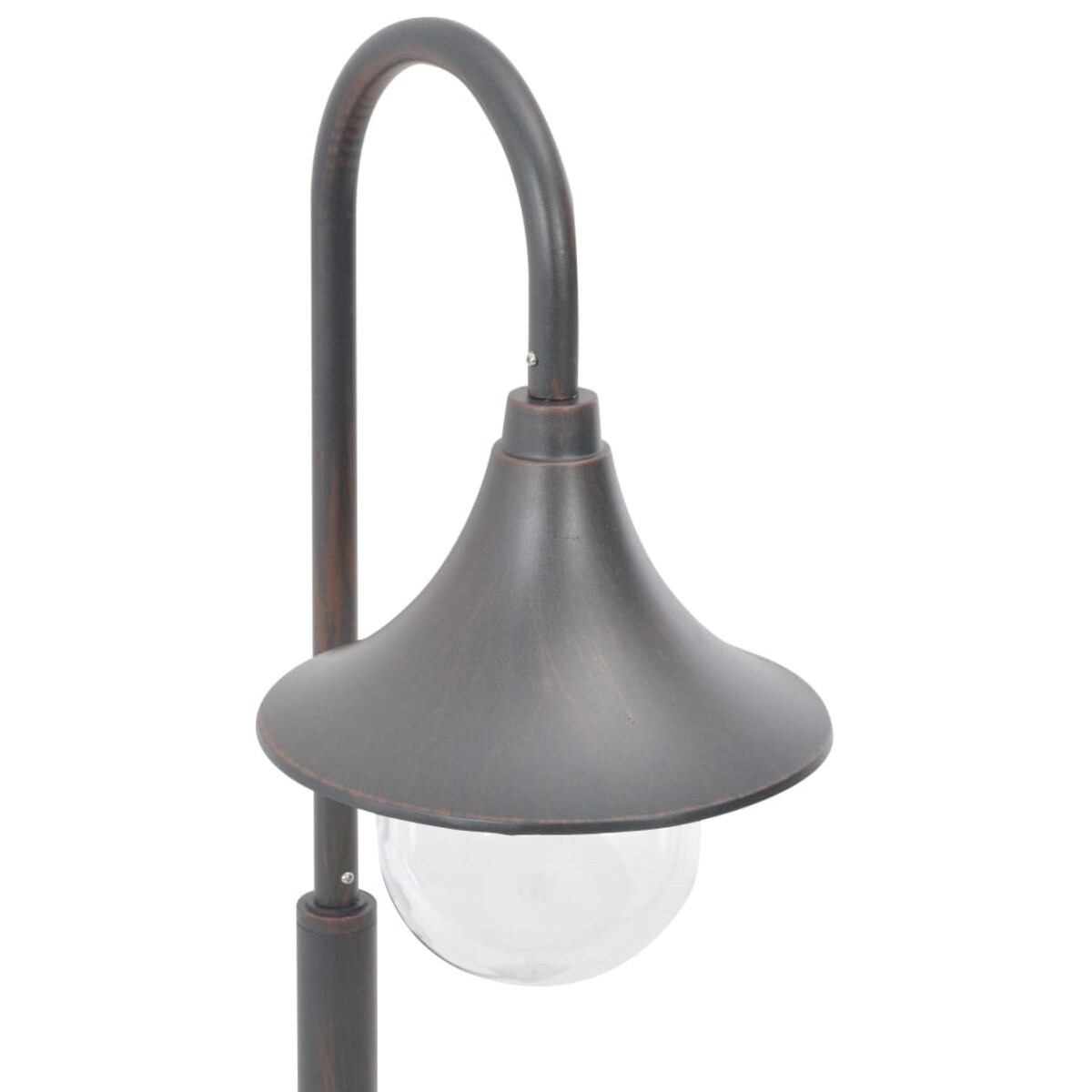 vidaXL Lampa ogrodowa na słupku, 120 cm, E27, aluminium, kolor brązu