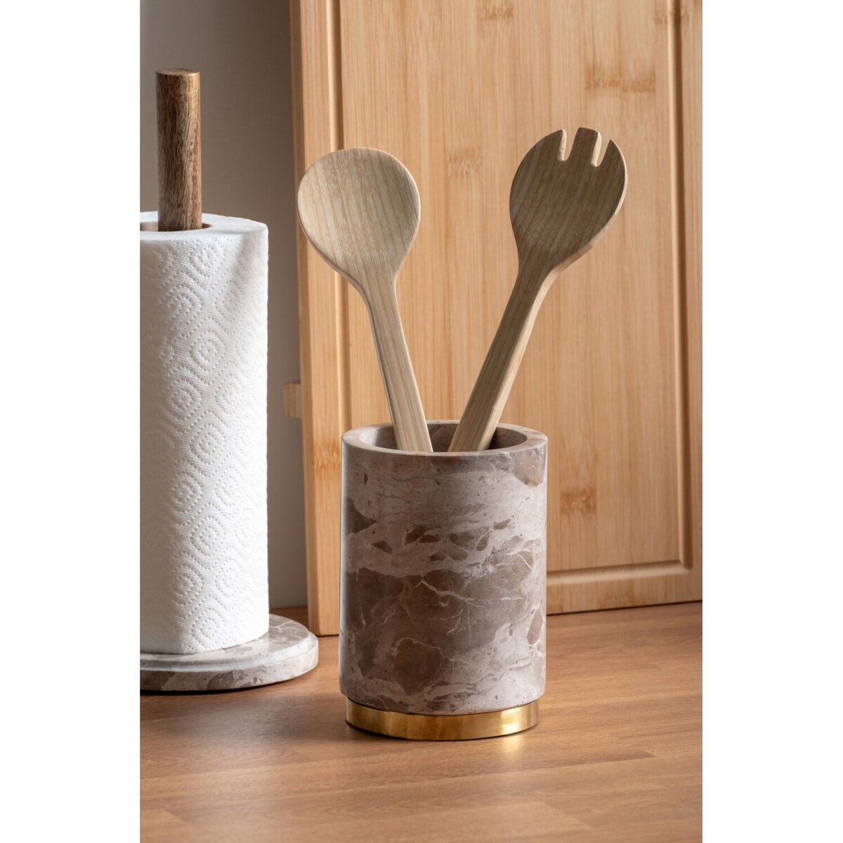 Drewniane łyżki do sałatek PURO