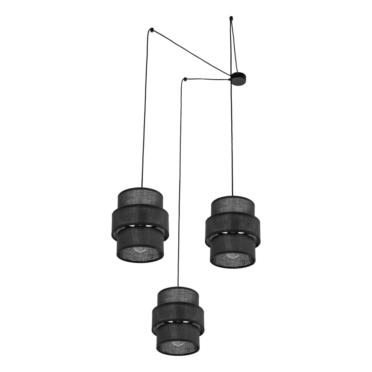 Lampa wisząca TK Lighting Calisto Black 5976 czarna 3xE27 regulowana wysokość