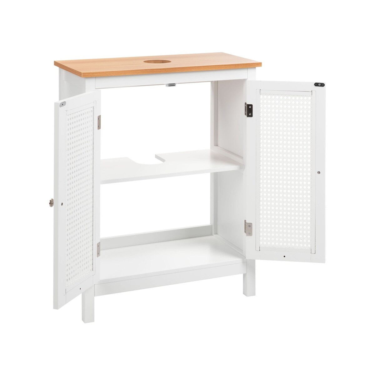 Szafka pod umywalkę ALAMOS Drewno 60 cm 30 cm 75 cm Biały