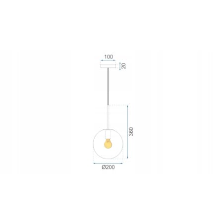 Lampa Wisząca Sufitowa Szklana Biała Mleczna Gold